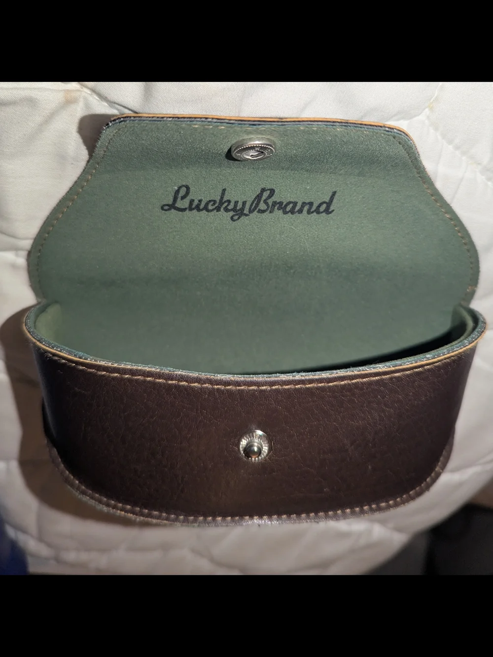 Lucky Brand Leather Sunglasses Case